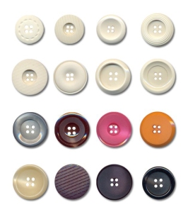 Casein buttons